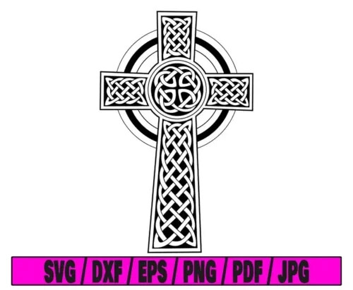 Christianity png, Laser Engraved New Celtic svg, cross dxf, Design Digital File