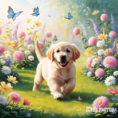Puppy Digital Image |Download 3 Images Wallpaper Background Desktop Art AI