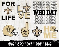 SAINTS SVG BUNDLE – Football Cut Files for Cricut, Silhouette & Laser Cutting