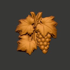 Grape Bunch Art – 3D Art File – STL for Router & 3D Printer Use