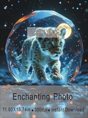 Digital Image Picture Wallpaper Background AI Art Digital Download Lion ClipArt