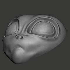 Alien Head – CNC Routing & 3D Print Model – STL + 3MF File for Printer Laser