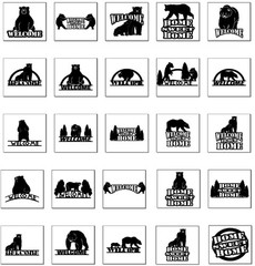 2 Disc CNC Bear & Cat Graphics ClipArt in EPS, DXF, SVG 4 PLASMA ROUTER LASER +