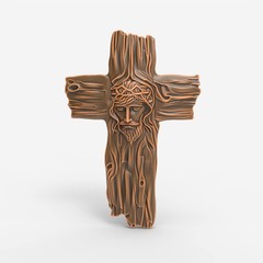 Digital Jesus Cross – STL – 3D Model for CNC and 3D Printer