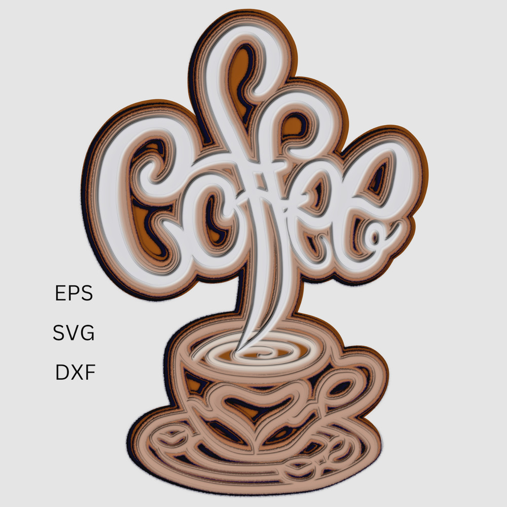 Coffee Kitchen Sign DXF Plasma Laser Waterjet Router Plotter Cut Vector CNC