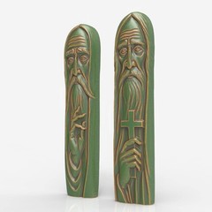 Orthodox Saint Relief Wood Carving Design – Wood Carving Design – 3D STL CNC