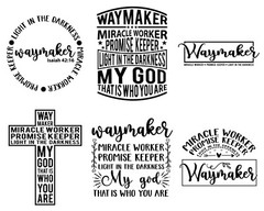 WAYMAKER SVG, Christian SVG Bundle, Scripture Bundle SVG, Bible Verse SVG