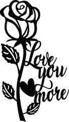 DXF SVG DWG CNC Plasma Laser Cut Wood Router – Love you more – Ready to Cut