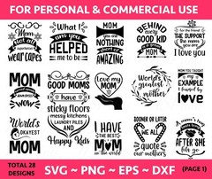 28 Mom Bundle SVG, Mothers Day Svg, Mom Svg, Mom Life Svg, Girl Mom Svg, Mama