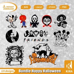 Bundle Halloween Svg, cricut, png, Studio digital diseños de archivos cortes