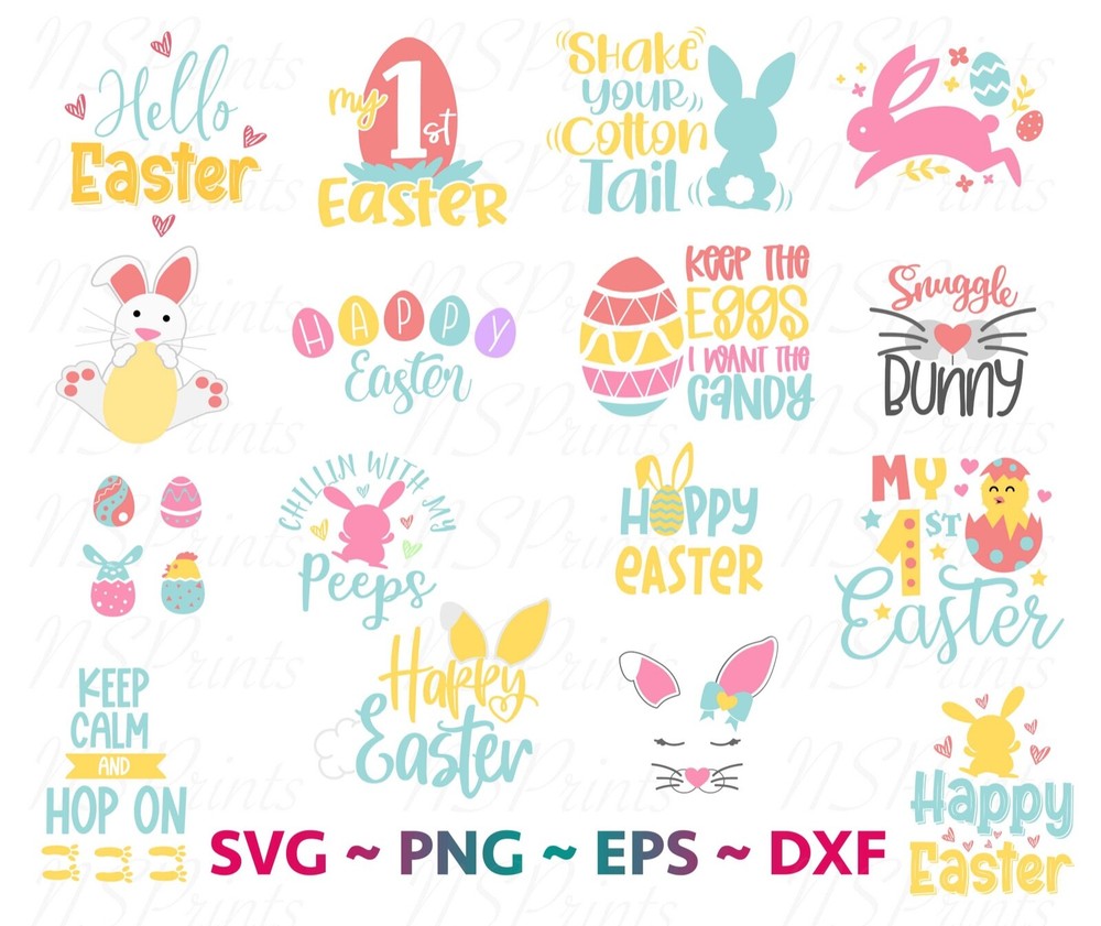 Easter Bundle Svg, Easter Svg, Bunny Face Easter, Bunny Easter Svg, Easter Bunny
