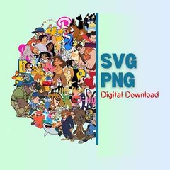 30000+ Files Cartoon Bundle SVG PNG CNC Cutting Design T Shirt Painting Digital
