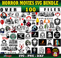Horror Movies SVG Bundle, SVG Files for Print & Cricut, Silhouette & Laser cut