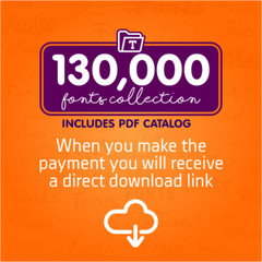 130,000 FONTS COLLECTION (Includes PDF catalog)