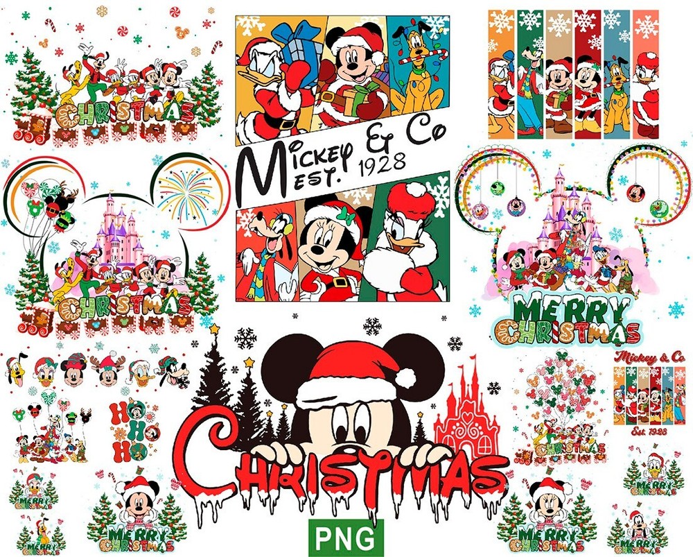 Magical Mouse Christmas Png Bundle, Mouse Christmas Squad Png