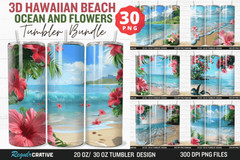 3D Tumbler Wrap Bundle PNG 20oz 30oz Skinny Sublimation , Digital Download