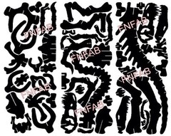 Dinosaur dxf clip art COLLECTION on CD for CNC Plasma. Includes 5 variations*