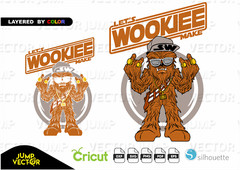 CHEWBACCA de corte Archivo en SVG, ESP, DXF y formato PNG para Cricut