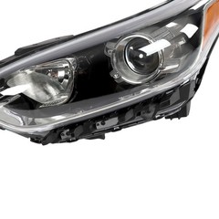 2019-2021 Forte Halogen Headlight Assembly LED DRL Left Driver Black Housing