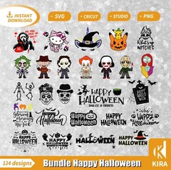 Bundle Halloween Svg, cricut, png, Studio digital diseños de archivos cortes