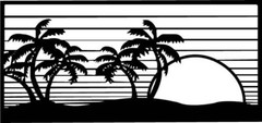 Sunset beach Wall Art – DXF SVG DWG PDF CNC Plasma Laser Cutting files