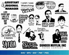 The Office SVG Bundle, SVG Files for Print & Cricut, Silhouette & Laser Cutting