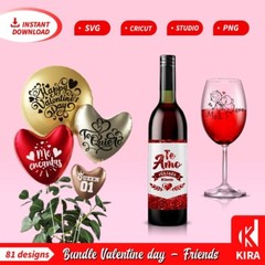 Day valentine and friends, bundle design, Svg, cricut, png, Silhouette archivos.