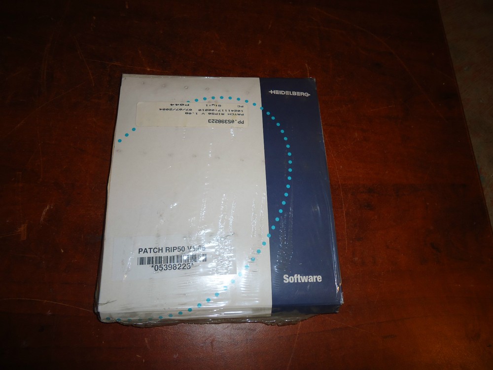 HEIDELBERG, PATCH RIP50 V 1.08, SOFTWARE, PART#PP.05398223, NEW