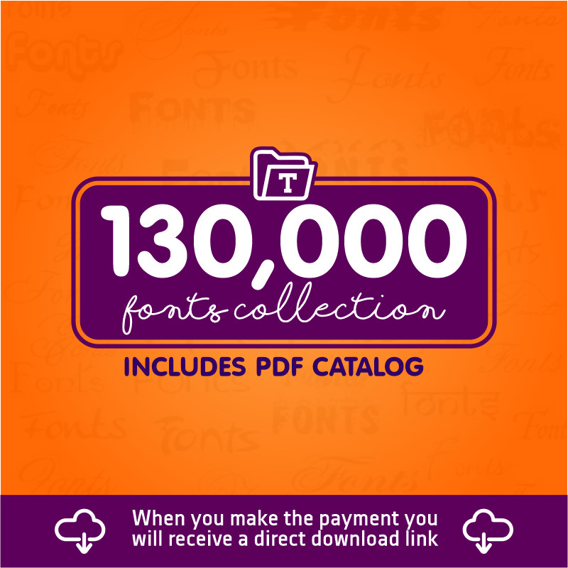 130,000 FONTS COLLECTION (Includes PDF catalog)
