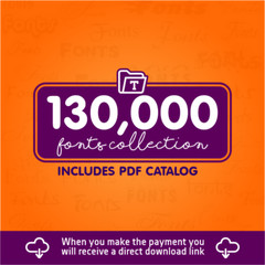 130,000 FONTS COLLECTION (Includes PDF catalog)