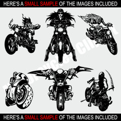 MOTORCYCLE-CHOPPER-BIKER CLIPART-VECTOR CLIP ART-VINYL CUTTER PLOTTER GRAPHIC CD