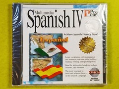 Multimedia Spanish IV 4 Pro One for IBM Windows PC CD-ROM Software – New Sealed