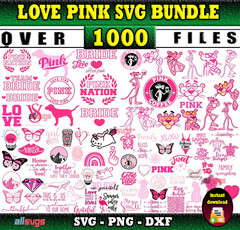 LOVE PINK SVG BUNDLE – Victoria Inspired Quotes & Designs for Cricut, Silhouette