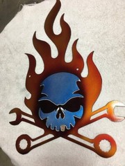 DXF CNC FILE for Plasma Laser Waterjet Plotter Router Skull Vector CNC CAD