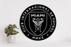 Inter Miami metal Laser Cut file dxf, svg, eps. ai, pdf, png Ready to cut