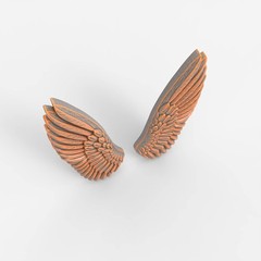 Angels Wings Wood Carving Design – Wood Carving Design – 3D STL CNC File
