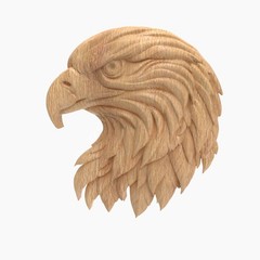 Eagle Head STL File for CNC Router 3D Printer 3D Printable Bird Wall Sculpture