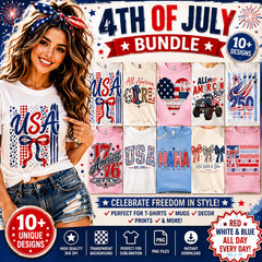 4th of July Patriotic USA PNG Bundle Sublimation Designs, Digital Download