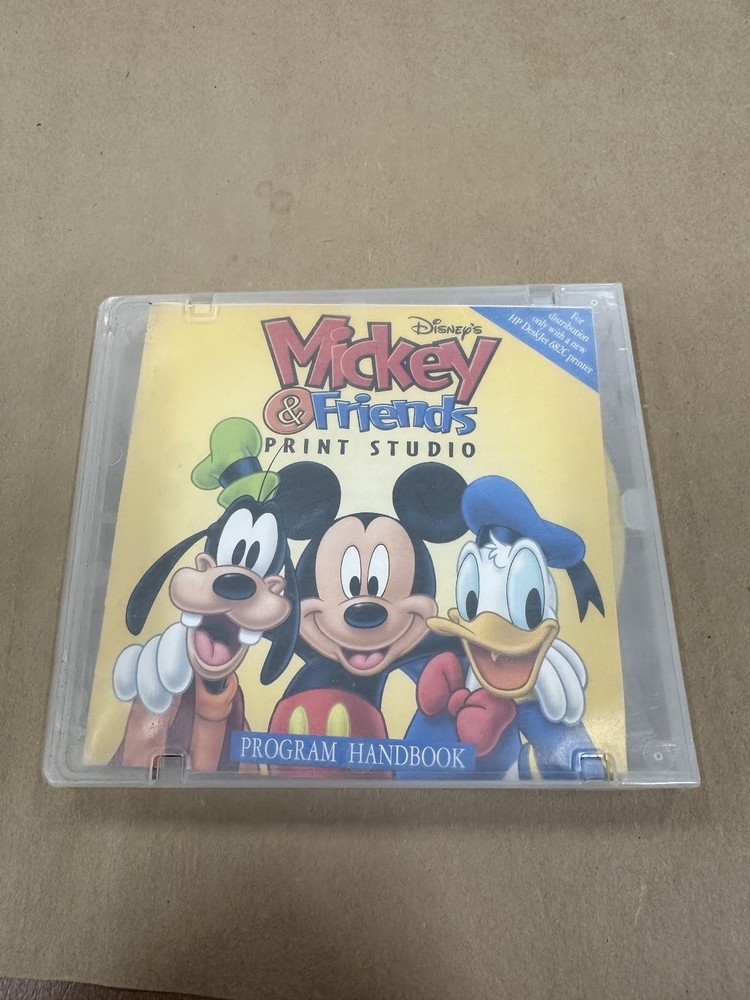 Disney Mickey & Friends Print Studio CD-ROM Windows Software
