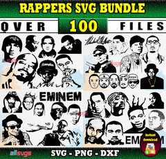 Rappers SVG Bundle, SVG Files for Print & Cricut, Silhouette & Laser Cutting