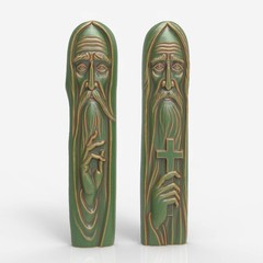 Orthodox Saint Relief Wood Carving Design – Wood Carving Design – 3D STL CNC