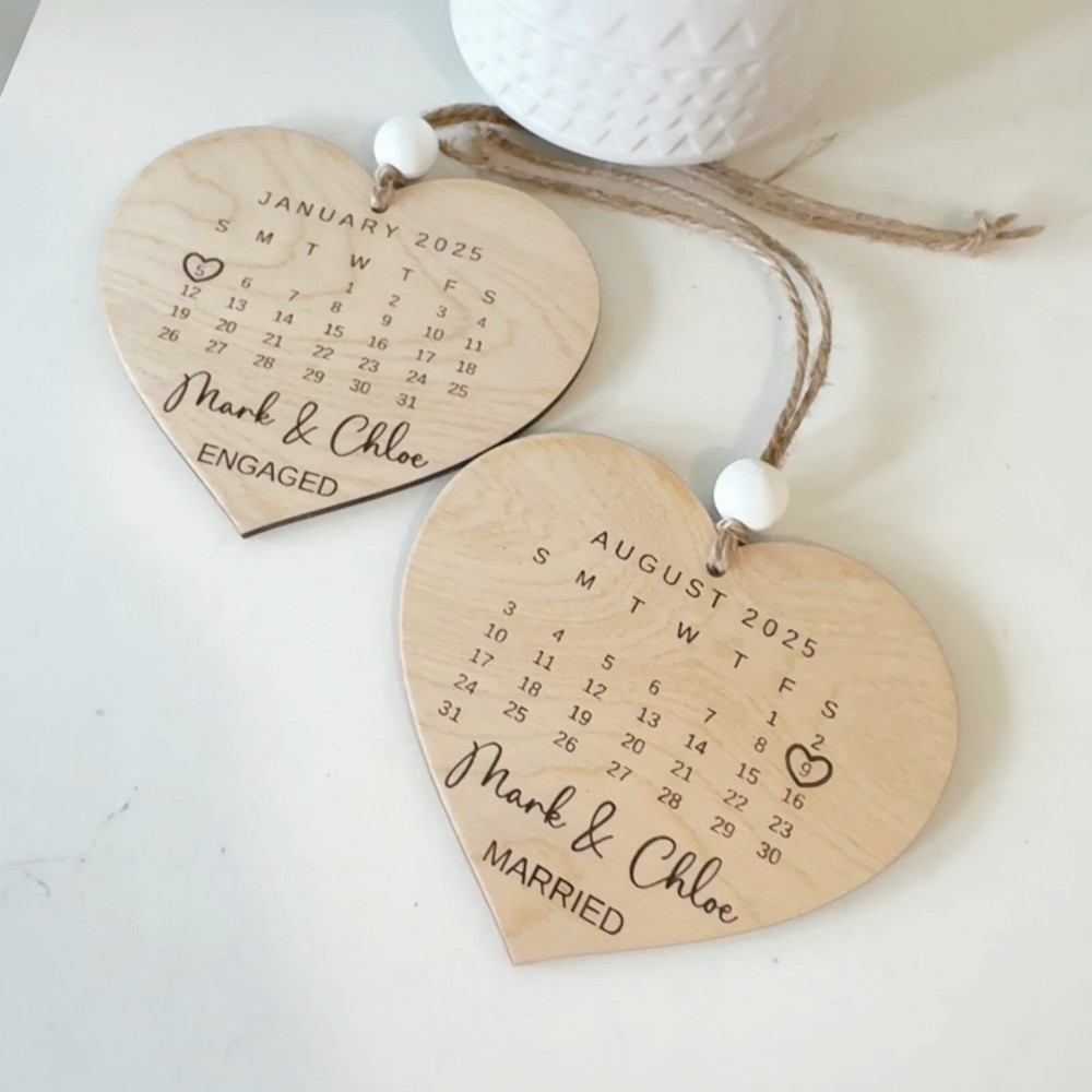 DIGITAL SVG Laser Cut File | Bundle 2025 Entire Year Calendar Keepsake Ornaments