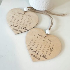 DIGITAL SVG Laser Cut File | Bundle 2025 Entire Year Calendar Keepsake Ornaments