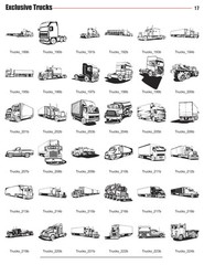 TRUCKS CLIPART-VINYL CUTTER PLOTTER IMAGES-EPS VECTOR CLIP ART CD