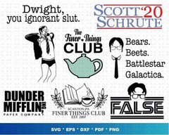 The Office SVG Bundle, SVG Files for Print & Cricut, Silhouette & Laser Cutting