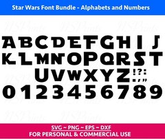 Star Wars Font Svg, Star Wars Jedi Alphabet TTF Include, Star Wars Letters Svg,