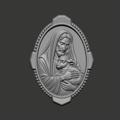 Jesus Lamb Religious Wood Carving Design – Wood Carving Design – 3D STL CNC File