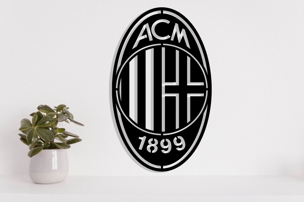 AC Milan batch metal Laser Cut file dxf, svg, eps. ai, pdf, png Ready to cut