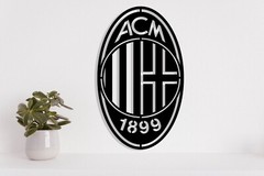 AC Milan batch metal Laser Cut file dxf, svg, eps. ai, pdf, png Ready to cut