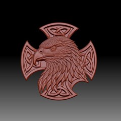 Digital Celtic Eagle – STL – 3D Model for CNC and 3D Printer